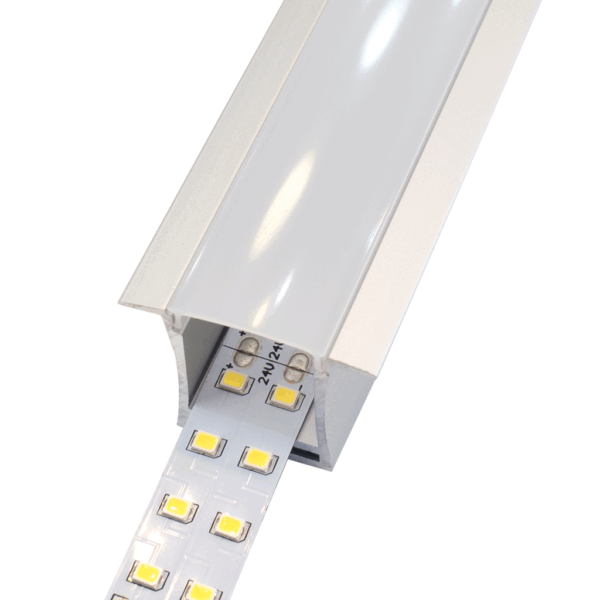 Perfil LED para empotrar en el techo de 36,1 mm x 27,27 mm - Imagen 3