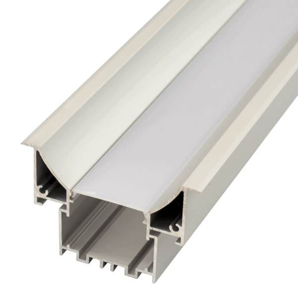 Perfil LED cóncavo para empotrar en techos o paredes de 65,01 mm x 45 mm - Imagen 2