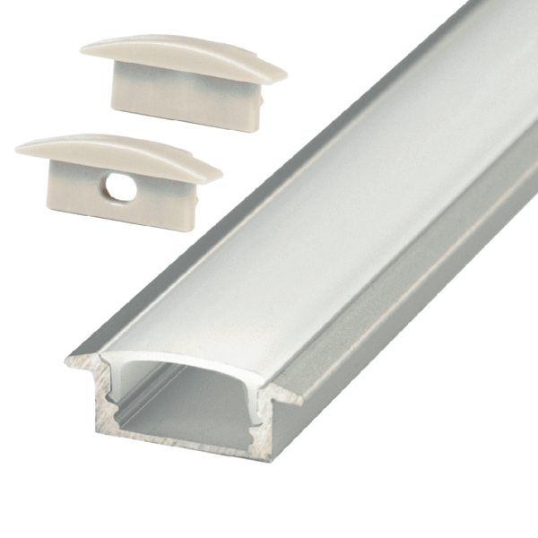 Perfil LED empotrable de 23 mm x 7,8 mm blanco - Imagen 3