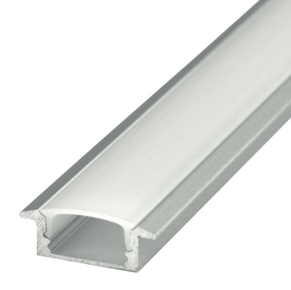 Perfil LED empotrable de 23 mm x 7,8 mm blanco