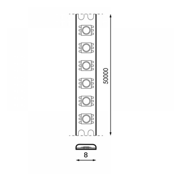 Tira Led 24V Dc Cobmaori Ip20 14W/m - 5 Metros - Imagen 2