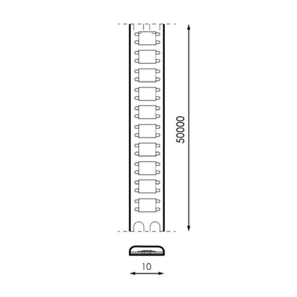 Tira Led 24V Dc Smd2835 Seriepro Ip20 12W/m Ra98 - 10 Metros - Imagen 2